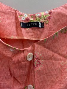 Pink Floral Cotton Dress