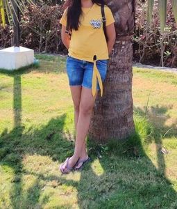 Cute Yellow Graphic T-Shirt