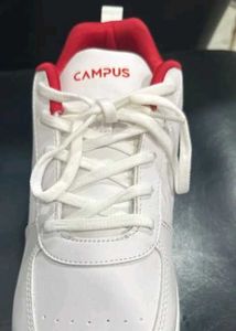 Campus White &amp; Red Sneakers