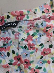 cotton floral print shirt