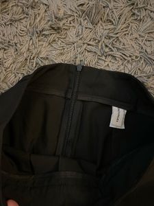 black long flared trousers