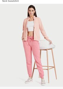 Pink Zip-Up Track Jacket