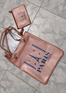 Paris & London Tote Bag with Matching Pouch
