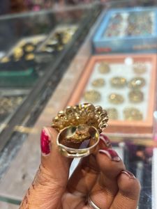 Elegant Gold-Tone Statement Ring