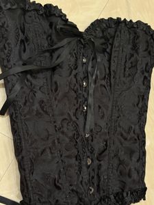 Savana Black Brocade Corset Top