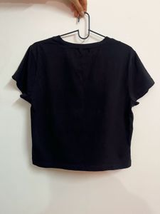 H&amp;m Black Crop Top