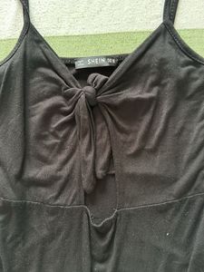 Shein Black Knot Front Bodysuit