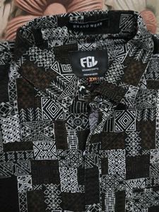 Men's Printed Casual Shirt XXL