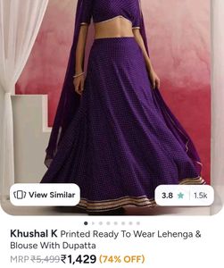 Vibrant Purple Polka Dot Lehenga Choli Set