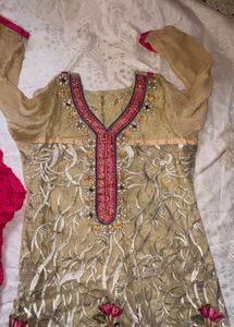 Embroidered Kurta with Dupatta