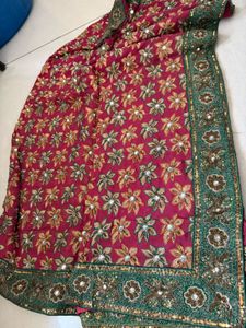 Embroidered pure georgette Saree
