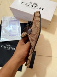 Coach Signature Mules 37 size