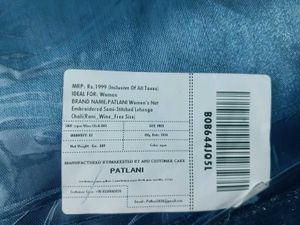 Blue Net Semi Stitched Lehenga