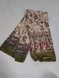 Traditional Indian Saree with Unique Print