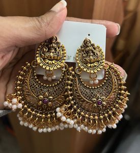 Antique Gold Jhumka Earrings
