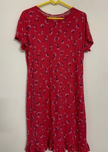 Jockey Pink Cherry Printed Sleep Dress