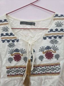 Zara Embroidered Top