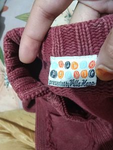 Baby Girls Red Knit Cardigan