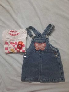 Cute Denim Dress & Top Set