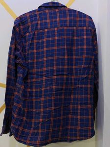 Blue &amp; Orange Plaid Men's Shirt