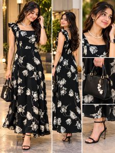 Black Floral Maxi Dress