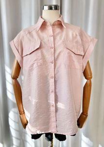 🚀🚀24Hrs EOS SALE🚀🚀Pink Pocket Shirt Top
