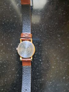 🍒575 2DAY-Sonata Ladies watch Brown Leather Stra