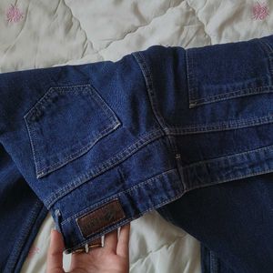 Blue Wide Leg Denim Jeans