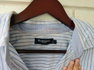 Classic Blue Striped Button-Up Shirt