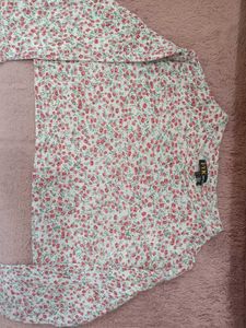 Cute Floral Long Sleeve Top