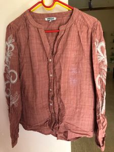 Stylish Embroidered Button-Up Shirt