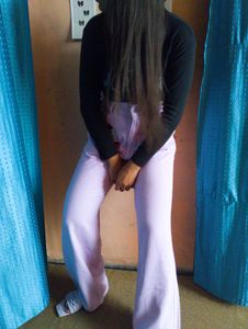 💜🤍 Waist:-32 Light Purple Wide Leg Jeans🤍
