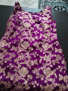Designer Purple Brocade dress