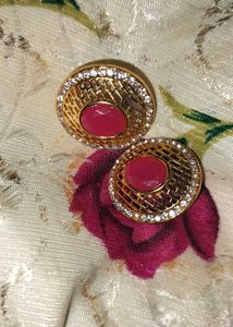 Exquisite Gold Tone Statement Earrings