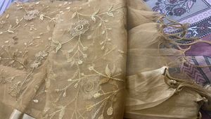 Elegant Embroidered Silk Net Dupatta