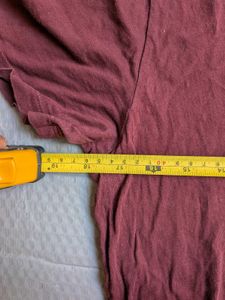 Men's Maroon V-Neck T-Shirt