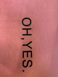 Pink 'OH YES' Hoodie - Size M