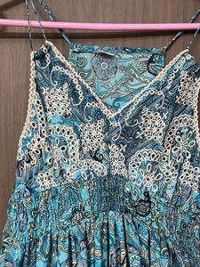 New  heavy full flare silk branded gown for M or L