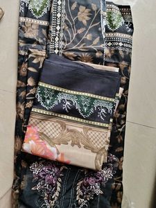 Patchwork unstitched cotton dress materi