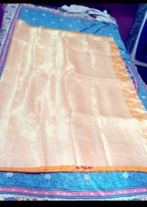 Elegant Orange Silk Saree