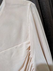 Sheer Ruched Long Sleeve Top