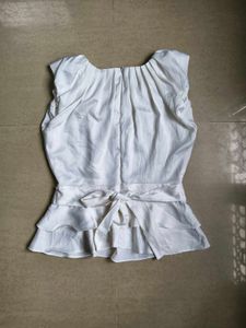 Elegant White Flowy top