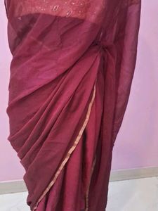 Elegant Maroon Saree For Girls