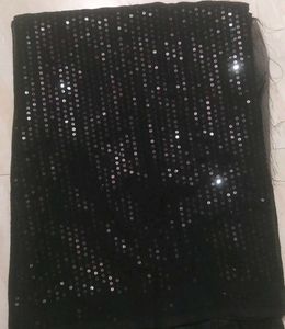New Black Sequence work saree