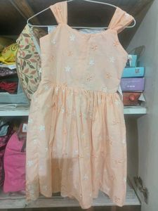 Cute Peach Floral Dress