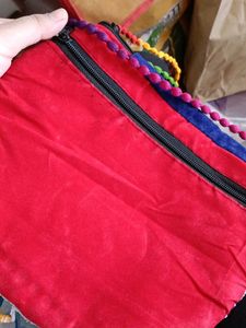 Bohemian Embroidered Mirror Work Clutch