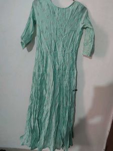 flarred Stunning Teal Kurta with Sequins