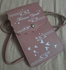 Cute Pink "Forever Youth" Crossbody Bag
