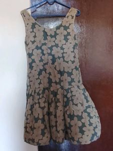 Cute Floral Print Flared Dress