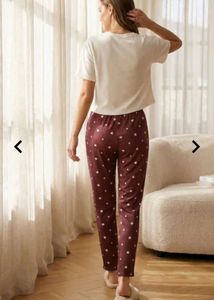 Women's Drawstring Waist Star Print Pjama
